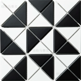 Jia du Simple Triangular White Black Bright Matte Mosaic Want, Ground Non -Slip Modern Tile Новый продукт