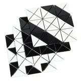 Jia du Simple Triangular White Black Bright Matte Mosaic Want, Ground Non -Slip Modern Tile Новый продукт