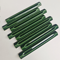 Jiafen dark green concave and convex surface three-dimensional long handmade brick mosaic hotel bar bathroom background wall tiles