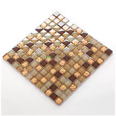 Jiafen mosaic Natural shell Crystal glass stone puzzle Wall sticker Fish pond bay window dressing room tile