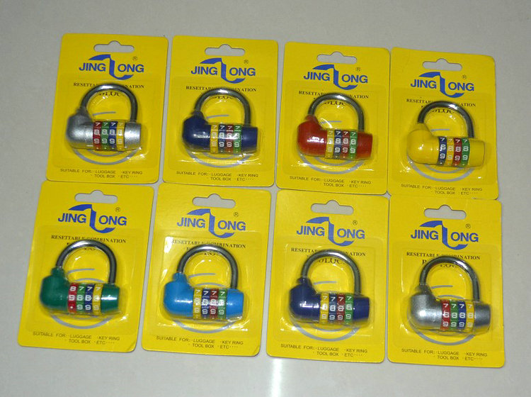 JINGLONG Jinglong four-bit password lock color password padlock gym locked locked locked closet lock lock