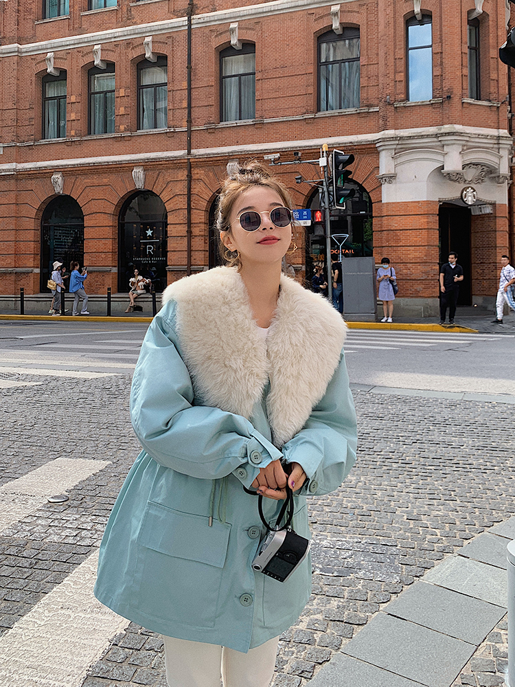 Lecea Alice Cotton Clothing Cotton Suit Woman 2022 Winter New Korean version to overcome temperament fashion jacket Grand coat