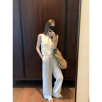 Miss 77 heart love natural 100 linen oxygen series summer refreshing breathable wide leg pants casual pants