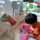 Милая мультяшная кроватка из натурального дерева для кровати, книга с картинками, простая книжная полка