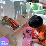 Милая мультяшная кроватка из натурального дерева для кровати, книга с картинками, простая книжная полка