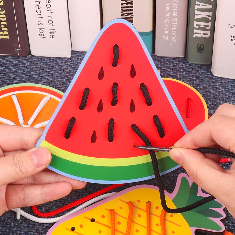 Wearing Wire Board Children Finger Fine Action Training Toy Kindergarten Handmade Diy Material Puzzle Zone Teaching Aids 3 years old