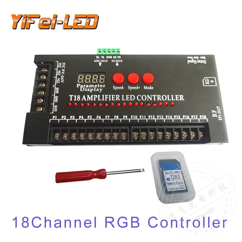 LED monochrome RGB colorful programmable light controller 4 9 12 18 road horse running water advertising luminous characters