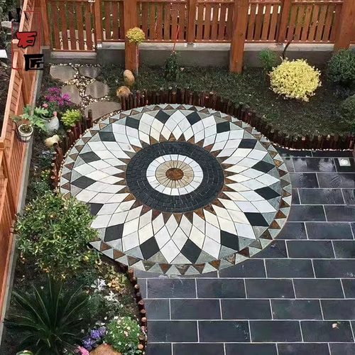 Уличная вилла, антикварная нескользящая мозаика, ископаемые