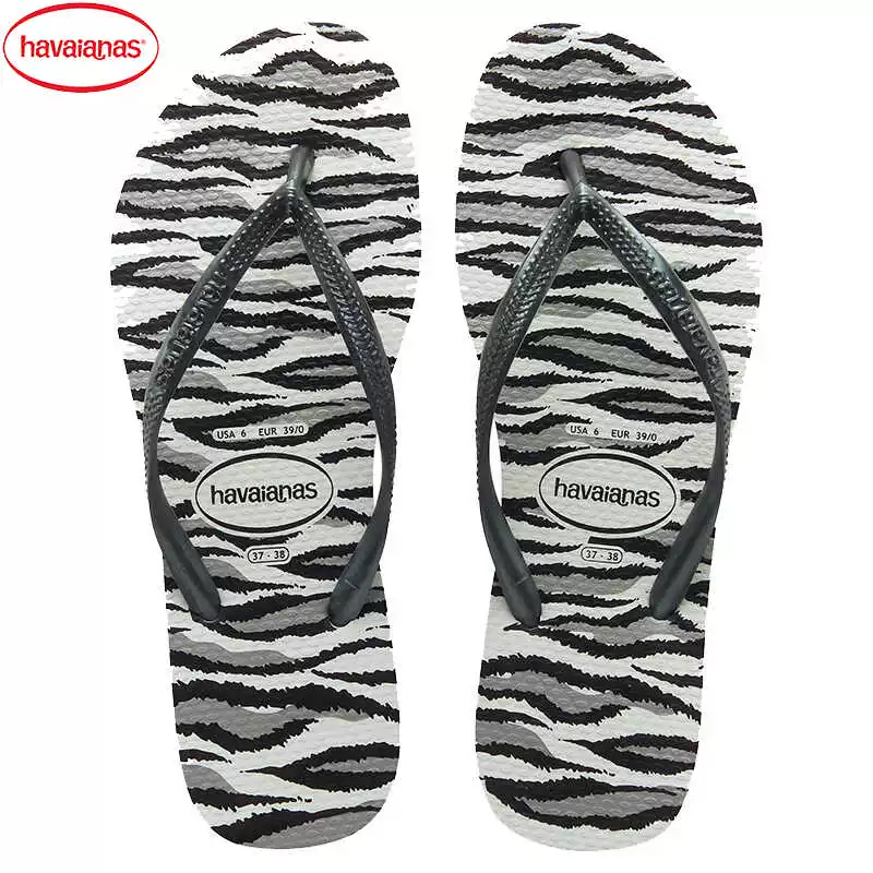 Стильные шлепанцы Havaianas, нескользящие тапочки, городской стиль, тонкие strap