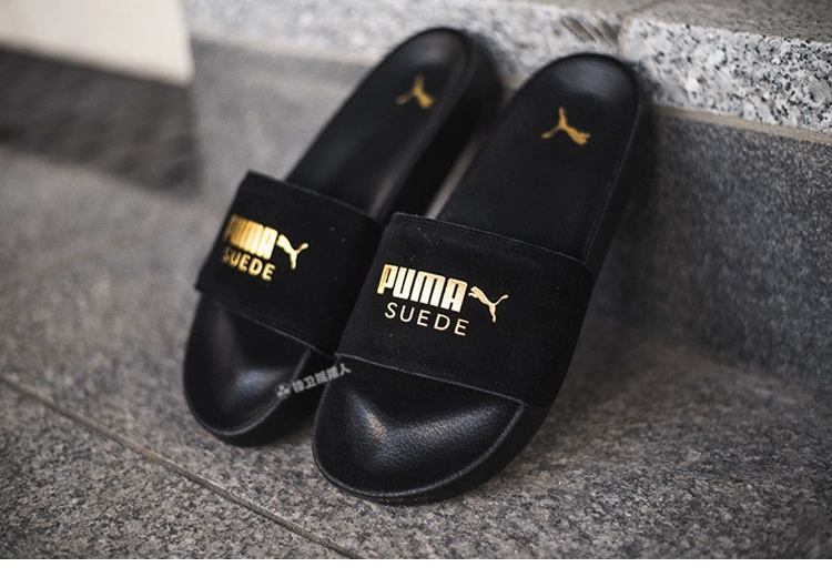 Puma Leadcat Suede nam và nữ thời trang thể thao giản dị thoáng khí dép và dép 365758-01 dép alphabounce