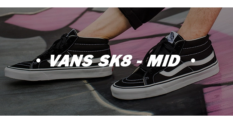 [锋] Giày Vans SK8 MID màu đen trắng đỏ vàng xanh lá cây giữa nam và nữ cổ điển | VN0A391F6 - Dép / giày thường