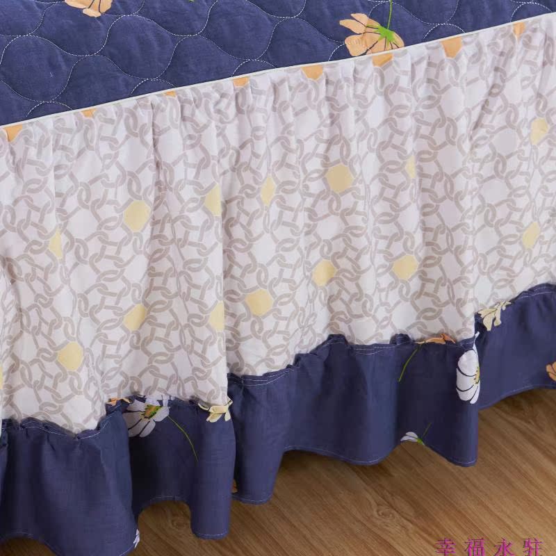 Chần bông trải giường cotton phong cách Châu Âu bedless giường váy mảnh duy nhất cotton cộng với cotton bed cover giường với giường baffle