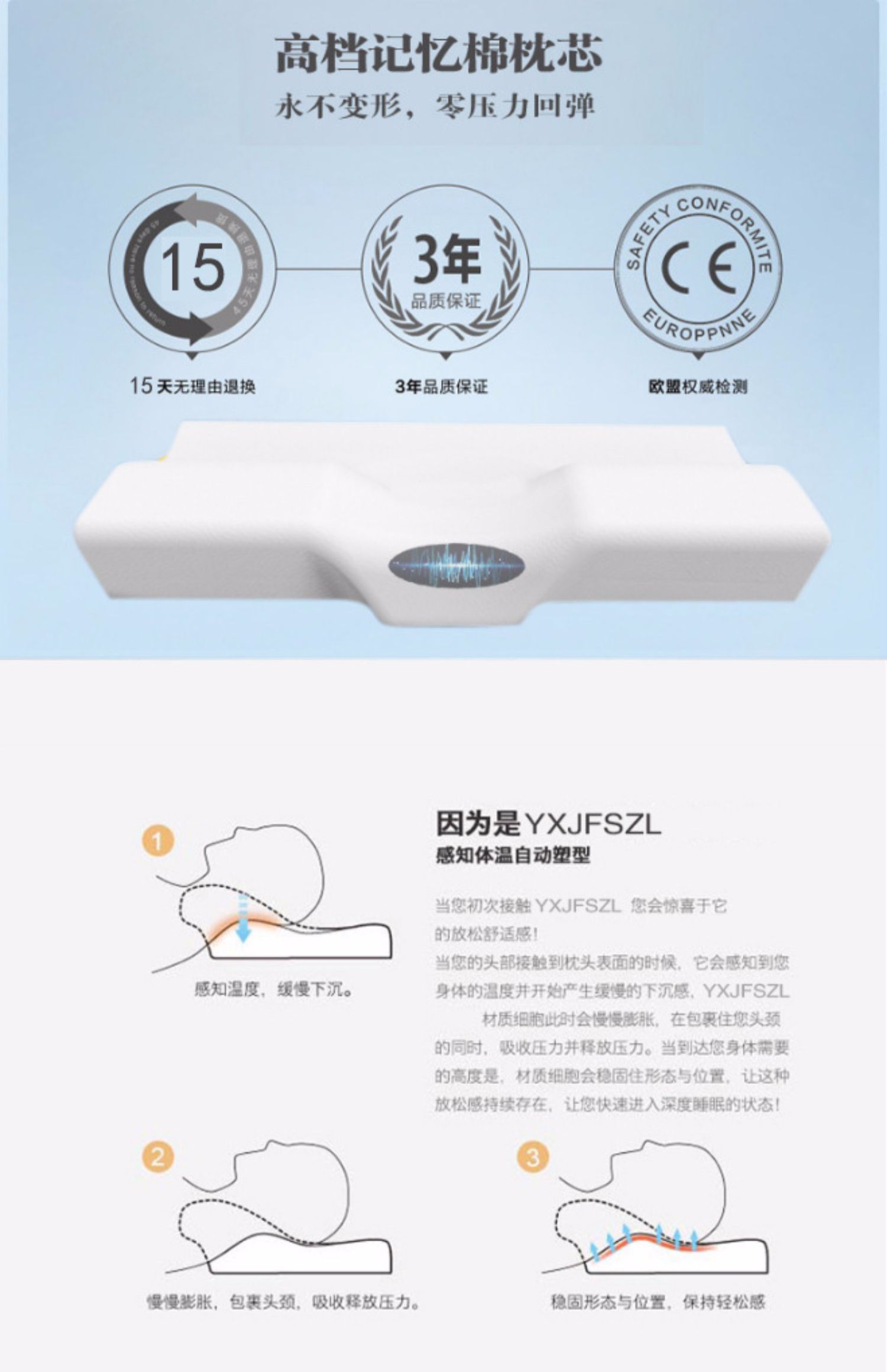 YXJFZL massage điện thư cổ tử cung gối Space nhớ gối không áp lực của giảm áp Gối Gối vận chuyển đơn - Gối gối ôm cao su non