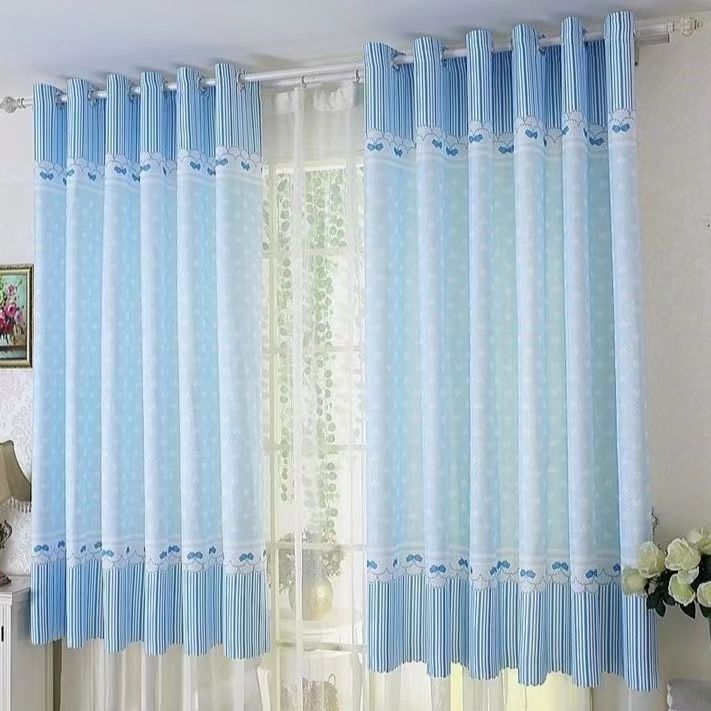 Finished Curtains, Curtain Fabric, Bedroom, Living Room, Dormitory, Rental, Curtains, Door Curtains, Hooks, Hanging Curtains, Floor-To-Ceiling Curtain Fabric Hooks
