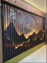 New Chinese style screen partition wall Living room decoration solid wood entrance office simple and modern Yijia one