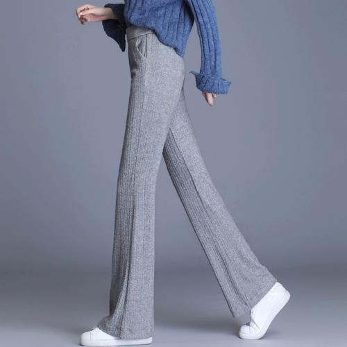 Мягкие комфортные кашемировые демисезонные штаны, штаны-клёш для отдыха