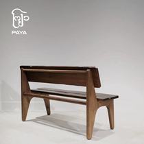 Paya ancient wood h-shaped bench original design wabi-sabi style ancient wooden bench
