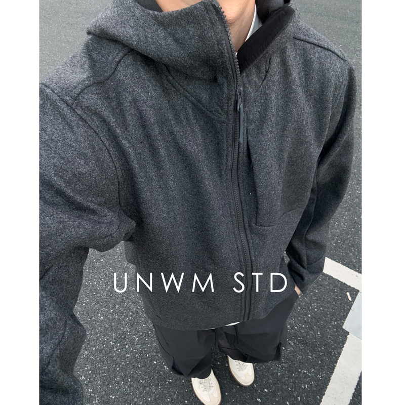 Unwm New Autumn and Winter Sheep Wool Swayer Soft Shell Commuter Solid Color Woolen Warm Hooded Outdoor Jacket Unwm New Autumn and Winter Sheep Wool Swayer Soft Shell Commuter Solid Color Woolen Warm Hooded Outdoor Jacket