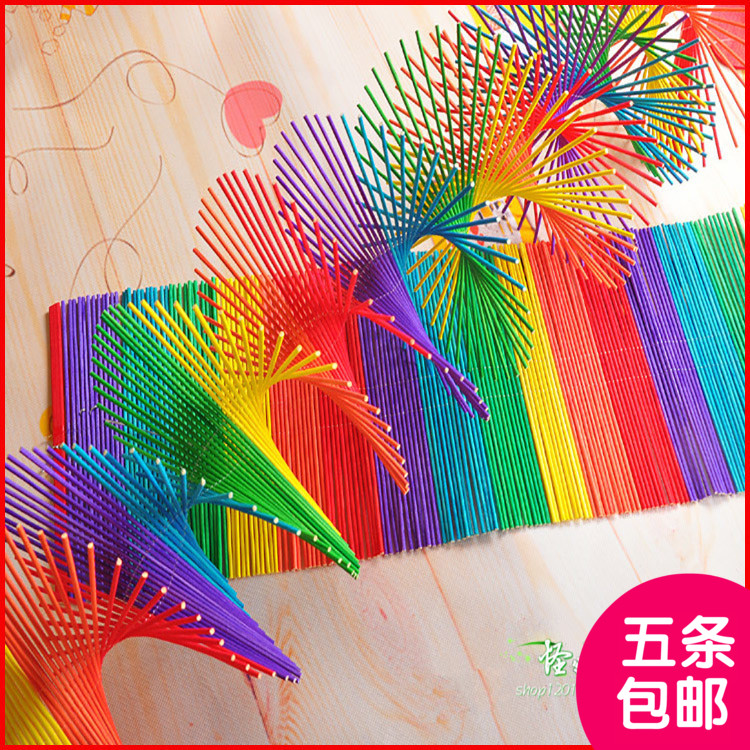 Bamboo wind wind Zhuanzhuan kindergarten environment layout ring-created material hanging ornaments hanging decoration aerial roof decoration corridor
