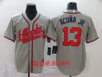 Atlanta Braves 13#ACUNA JR Warriors new baseball uniform men