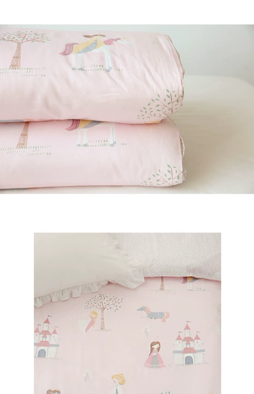 60 bông một mảnh trẻ em lâu đài giường chăn bông chăn chúa phong cách phim hoạt hình cô gái - Quilt Covers