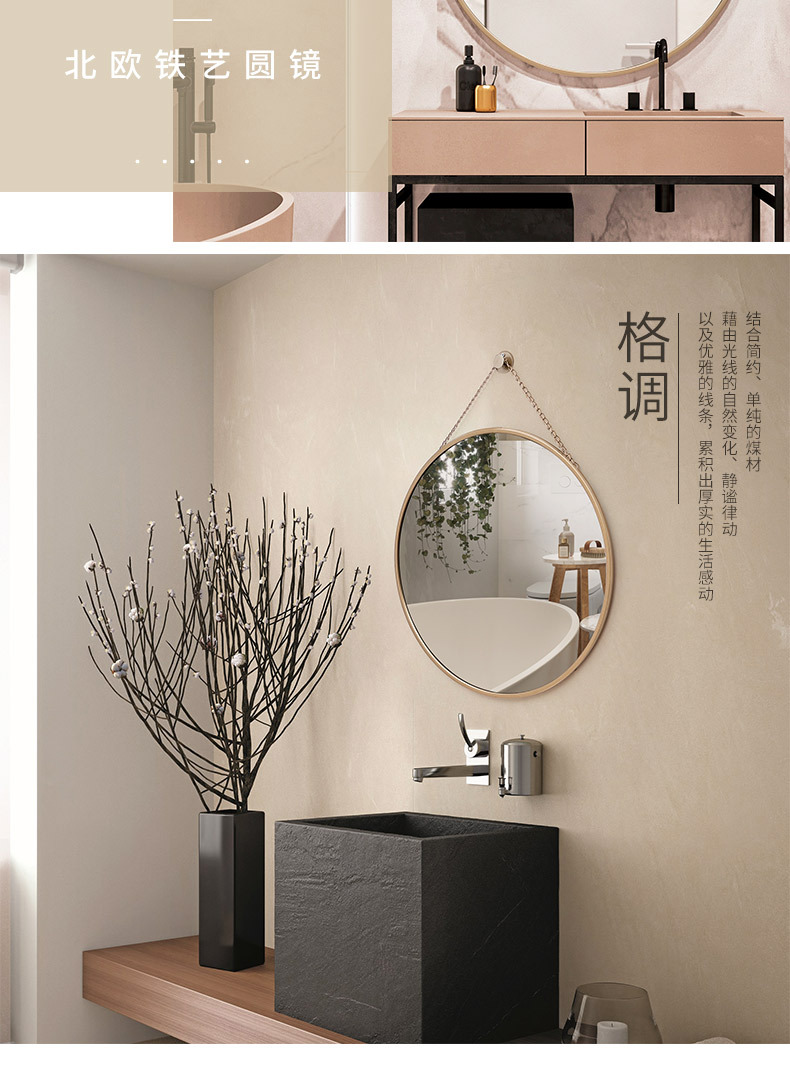 Gương lắp hộ gia đình kết hợp gương phòng tắm gương phòng tắm phòng tắm gương trang trí treo tường gương tường gương dài - Gương gương màu xám khói