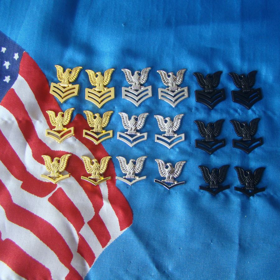 US sea average US NAVY on the sergeant badge sergeant Corpora Corporal Collar Badge Collar collar badge Dress Badge