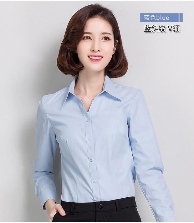 Áo sơ mi trắng nữ tay dài 2018 xuân mới chuyên nghiệp áo ol overalls sơ mi mỏng mỏng Han Fan mùa thu thoi trang cong so