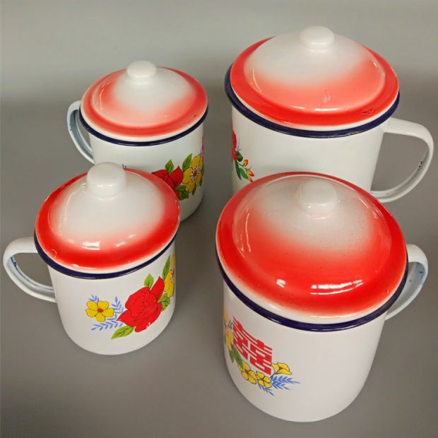 Nỗi nhớ men cốc đám cưới hi từ men jar teacup với nắp uống cốc cổ điển cốc sắt bình giữ nhiệt lock and lock 500ml