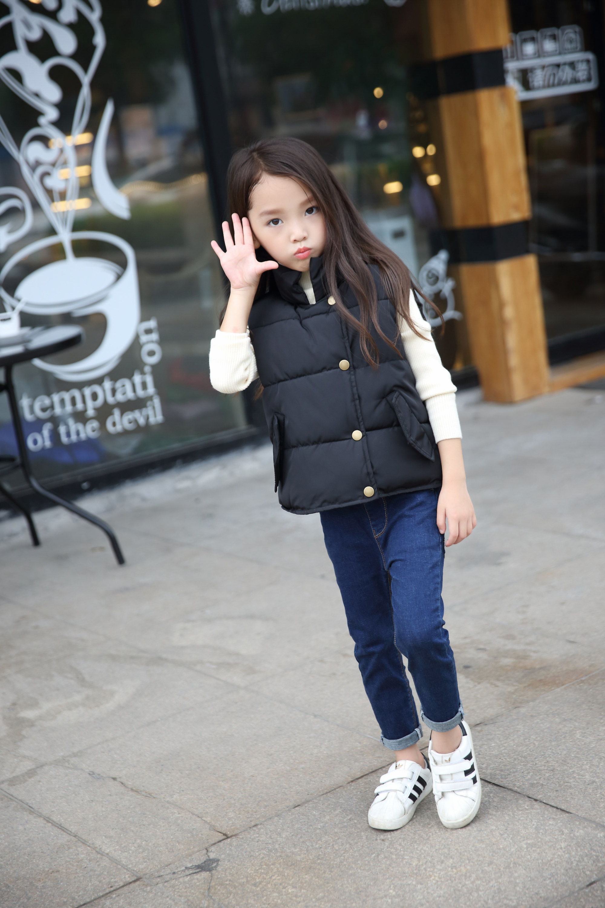 Gilet fille en Toile de coton - Ref 2071707 Image 9