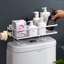 Hole-free toilet toilet shelf Bathroom wall-mounted free toilet toilet storage rack Shake sound with the same section