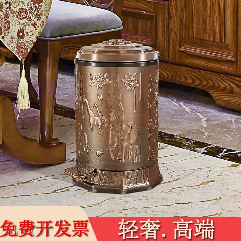 Yili Home Vintage Retro Household Trash Can High-Value American Luxury Style for Living Room, Bathroom, Toilet, Bedroom, Kitchen Yili Home Vintage Retro Household Trash Can High-Value American Luxury Style for Living Room, Bathroom, Toilet, Bedroom, Kitchen
