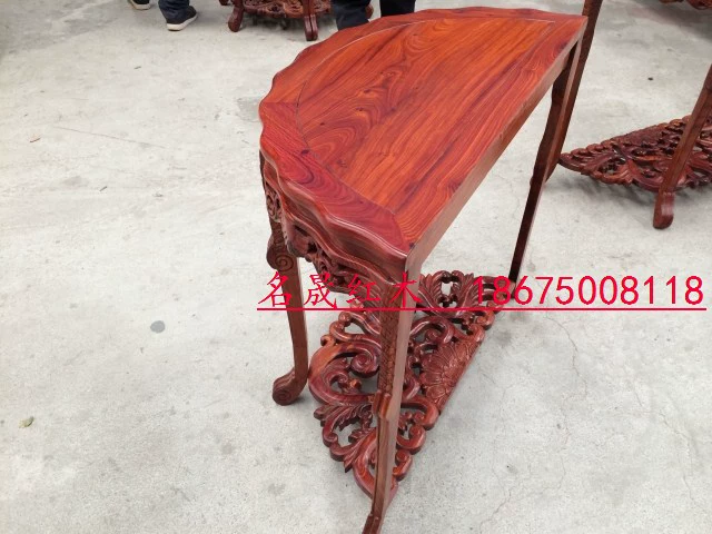 Giá đặc biệt Đồ nội thất cổ bằng gỗ gụ gỗ đặc biệt trong triều đại nhà Minh và nhà Thanh Gỗ đàn hương lá đỏ Châu Phi nửa mặt bệ nửa mặt bệ bàn góc bàn hoa - Bàn trà