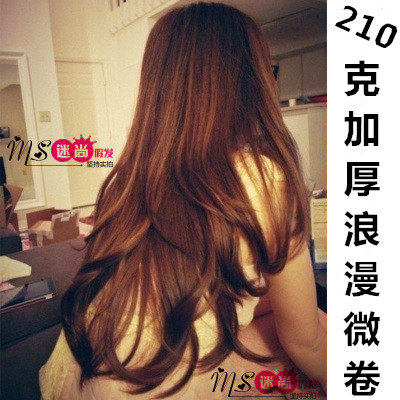 Matt high temperature silk microroll wig piece with long straight hair piece thickened without marks and half-head emulation to send a piece of hair-type pick-up