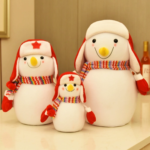 Рождественское украшение куклы снеговика, кукла снеговика, семья из трех сцен, украсить или украсить рождественский снеговик