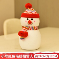 Маленькая красная шерстяная шляпа снеговик