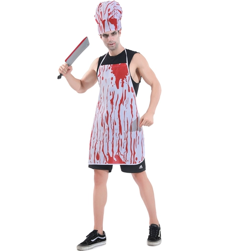 Хэллоуин костюм ужасов кровавый фартук COS мясник кровавый фартук имитация кухонного ножа острый нож реквизит