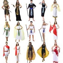Halloween cosplay masquerade adult costume Ancient Greek Cleopatra Egyptian Pharaoh male queen dress