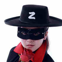 Love novelty Halloween supplies adult children clothing dress Zorro suit Zorro hat Zorro blindfold