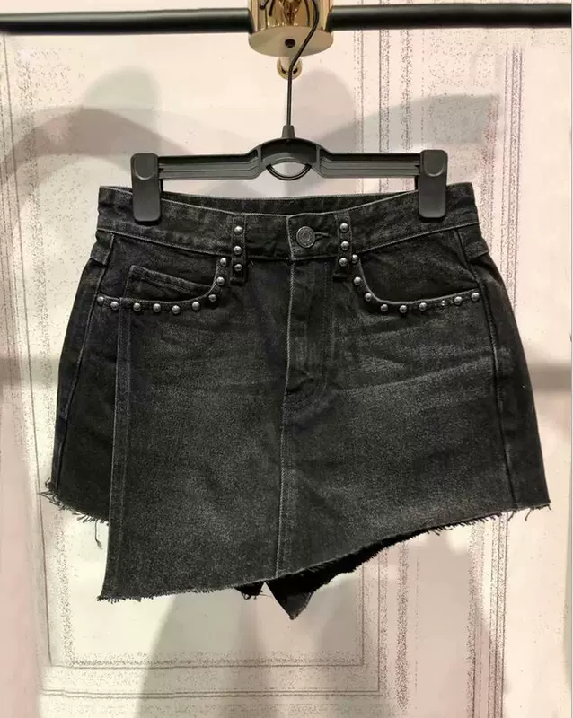 FIVMOCO Fuyin Moan 珂 trong nước xác thực mua 2018 mùa hè mới quần short denim MA183SOT403 quần short nữ hàn quốc