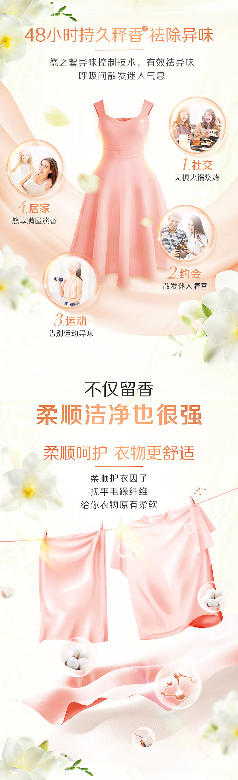 立白 小苍兰香氛柔顺 洗衣凝珠 52颗*4盒 图3