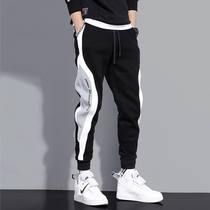 Tide brand spring and autumn new pants mens sports loose large size bunch foot trousers ins trend wild casual pants