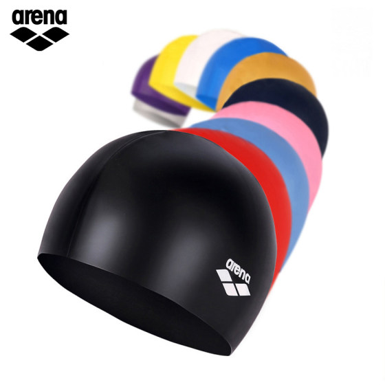 arena Arena Swimming Cap Women's Waterproof No Head Long Hair Adult Silicone Fashion Solid Color Men's Swimming Cap