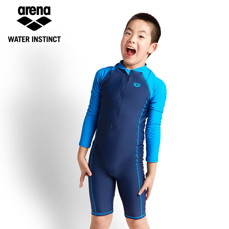 Áo tắm trẻ em Arena arina áo tắm dài tay một mảnh để giữ ấm cho bé trai và bé gái áo tắm dễ thương - Bộ đồ bơi của Kid đồ bơi 2 mảnh cho bé gái