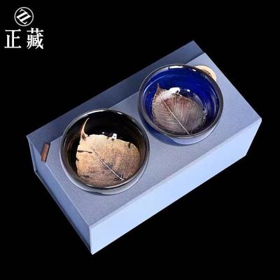 Zhou Shiyi Wooden Leaf Zhanjianyang Jianyang Jianzhan Partridge Yao original ore glaze high-end ceramic master Cup Kung Fu tea cup