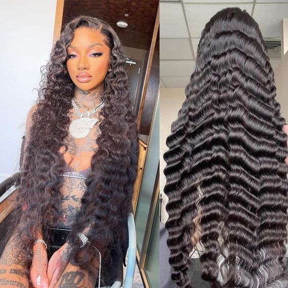 Human Hair Wig Full Head Lace Front 13*4 Deep Wave Human Hair Wig Full Head Lace Front 13*4 Deep Wave
