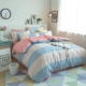 Couple hồng hello kitty gia đình giường hellokitty bốn cute girl ba mảnh vải quilt - Bộ đồ giường bốn mảnh