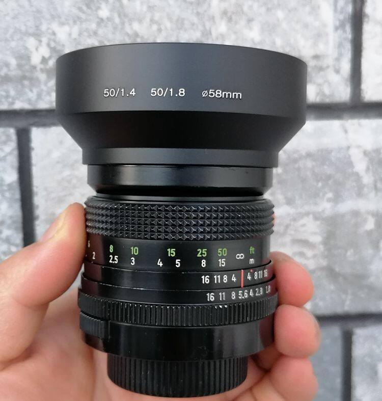 58mm Luokou 50 1 4 50 1 8 G all-metal hood send mirror cover suitable for Nikon, Canon, etc.