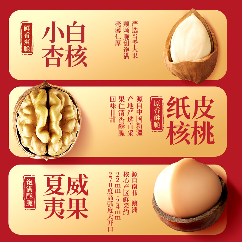 Three Squirrels Nut Gift Box, Confucius Temple Edition, 13 Bags/2056G, Healthy Snacks for Elders, Gift Package, New Year's Gift