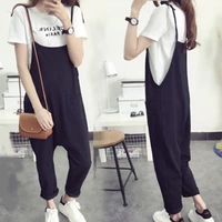 Bà bầu bib mùa hè quần legging mỏng 2019 quần áo bà bầu mới mùa xuân cotton Hàn Quốc bà bầu phù hợp với thủy triều - Phụ nữ mang thai quần / quần bụng quần tây dành cho bà bầu